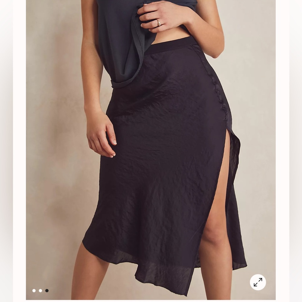 Free People Intimately Free Silk midi skirt